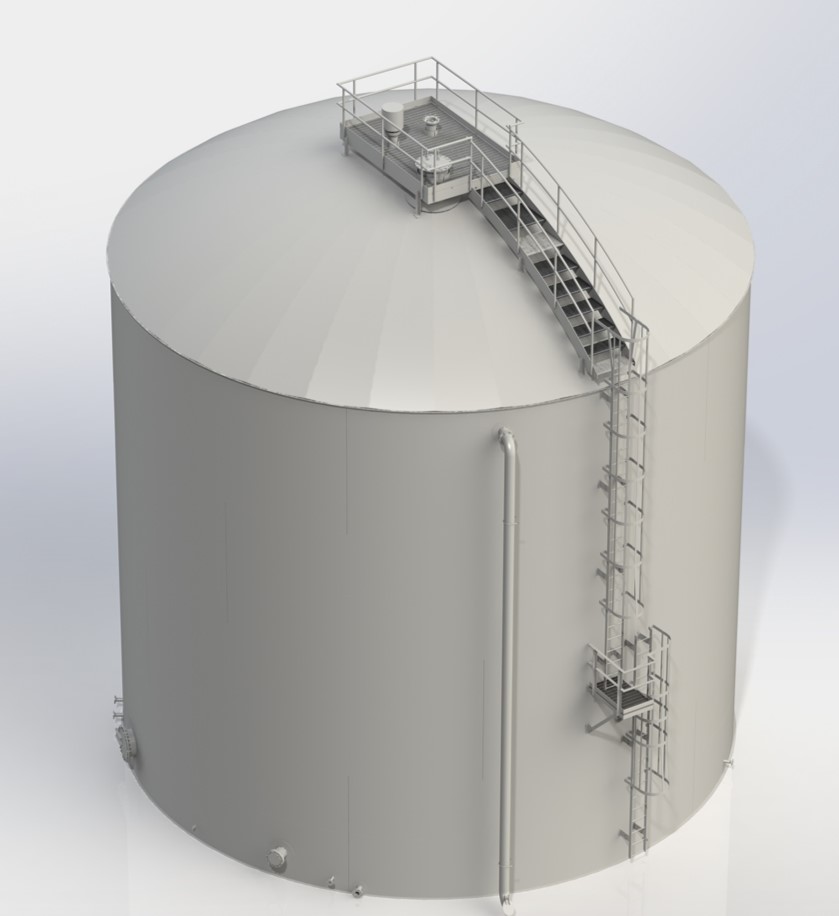 Conceptual 3D drawing for Field Weld tank