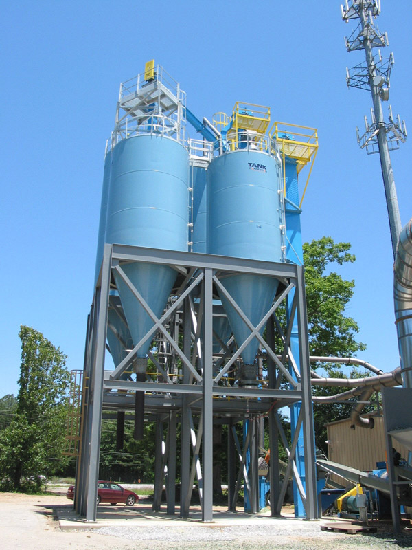 Short Skirt Silos on Structure